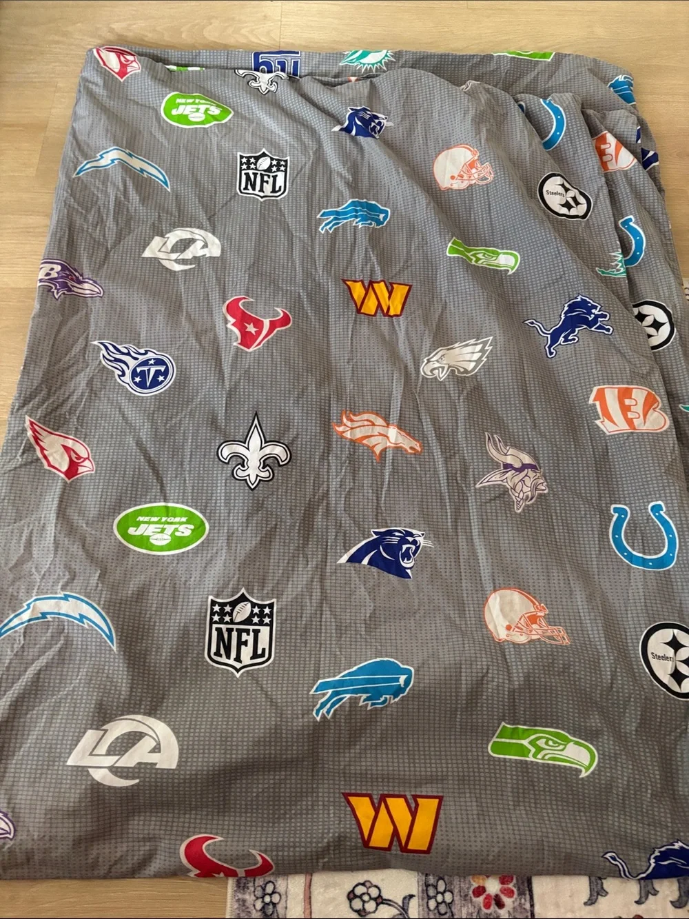 🟪 Pottery Barn NFL Brights TWIN DUVET COVER